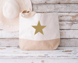 Star Range Natural Beach Bag