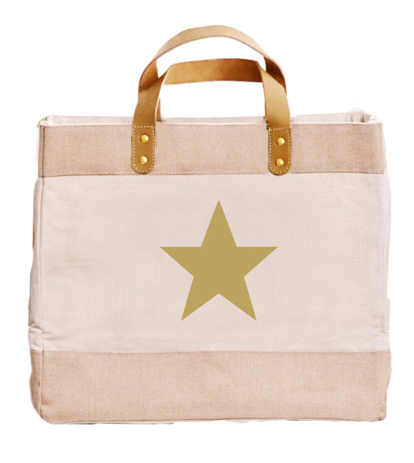 Star Print Luxury Canvas Shopper