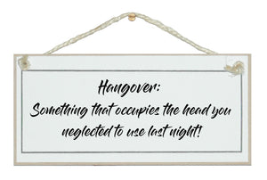 Hangover...
