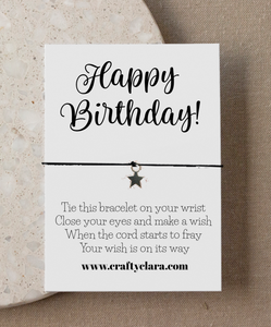 Happy Birthday Star Bracelet
