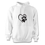 Heart and Paw Print. hoodie