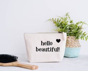 Hello Beautiful. Natural Make Up Bag