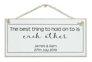 Hold on to, each other personalised