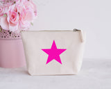 Star design Natural make up bag