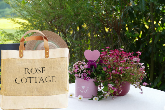 Personalised House Name Luxury Natural Jute Shopper