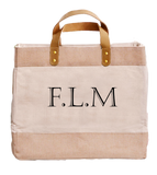 Canvas Initial Luxury Shopper Bag