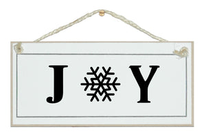 Joy! Simple, new, fun Christmas sign