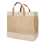 Bee Design. Luxury Jute & Leather Shoppers