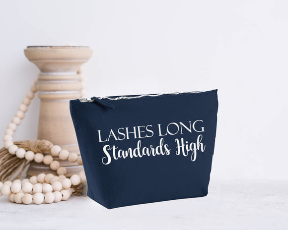 Lashes Long...Navy make up bag