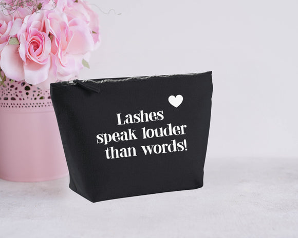 Lashes speak louder...Black make up bag