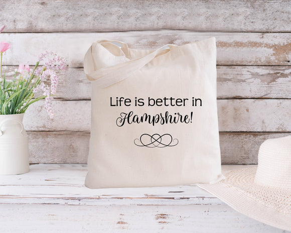 Personalised Life is better in...natural tote bag