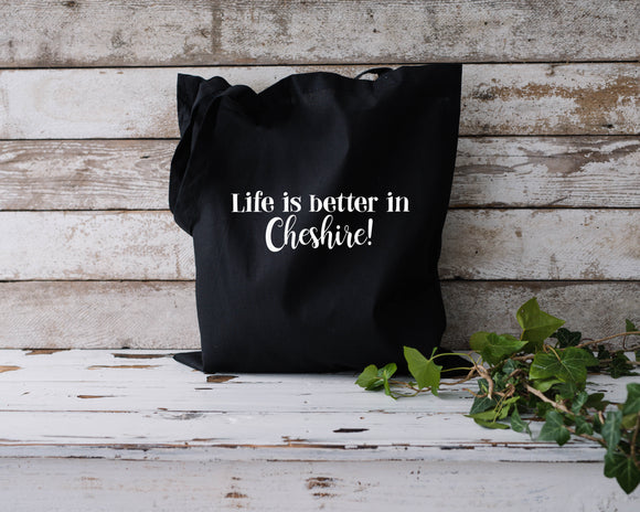 Personalised Life is better in...black tote bag