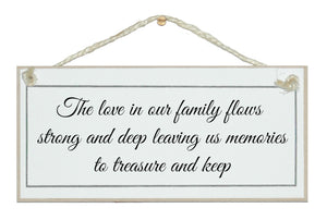 Love of our family flows...