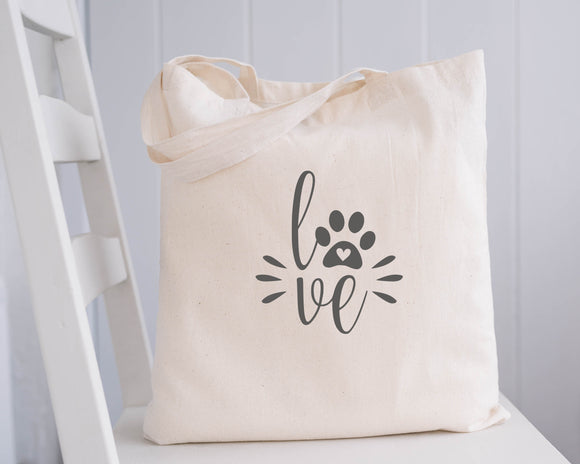 Love & Paw design Tote Bags