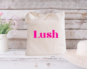 Lush Natural tote bags