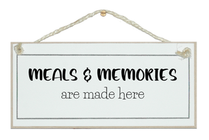 Meals and memories.... Sign