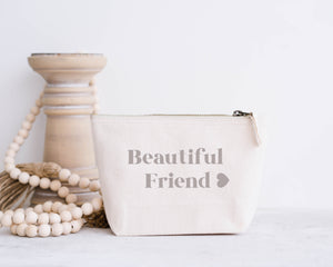 Beautiful Friend Heart Make up bag