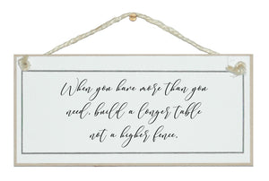 When you have more than you need...sign
