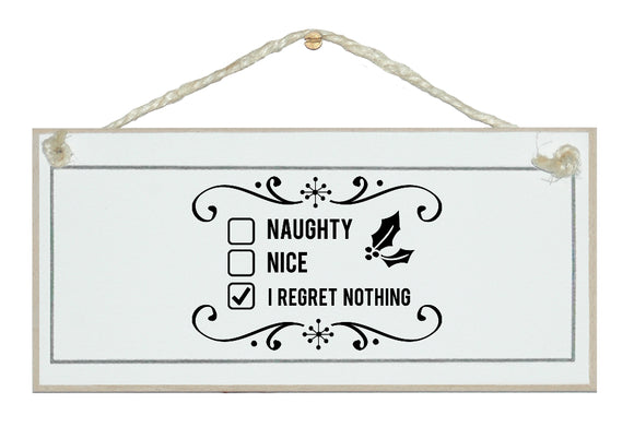 Naughty and Nice list. New, fun Christmas sign