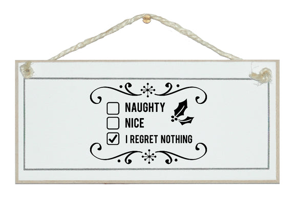 Naughty and Nice list. New, fun Christmas sign