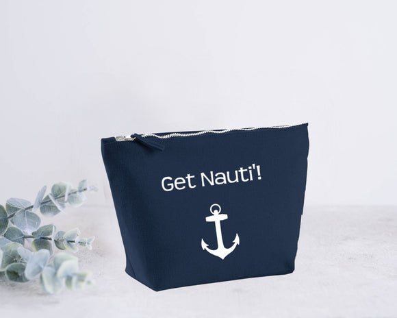 Get Nauti'! Navy make up bag