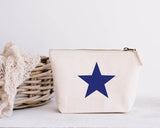 Star design Natural make up bag