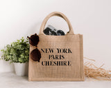 New York, Paris....Bespoke Jute Bags