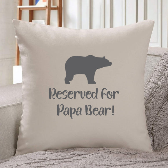 Papa Bear/Grandpapa Bear Natural Square Cushion