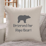 Papa Bear/Grandpapa Bear Natural Square Cushion