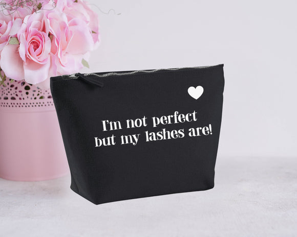 I'm not perfect...Black make up bag