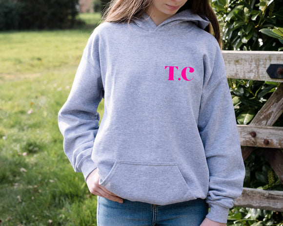 Personalised initials hoodies