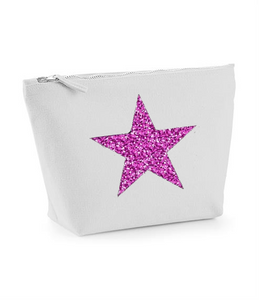 Star Design. Grey Make Up Bag