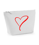 Heart design Grey make up bag