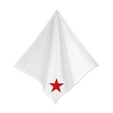 Set of 6 x Glitter Star White Linen Napkins