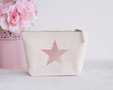 Star design Natural make up bag