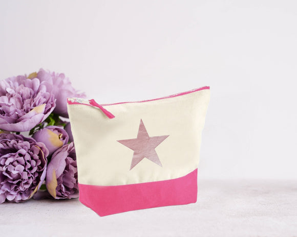 Star Design Pink Dipped Base Accessory Bags