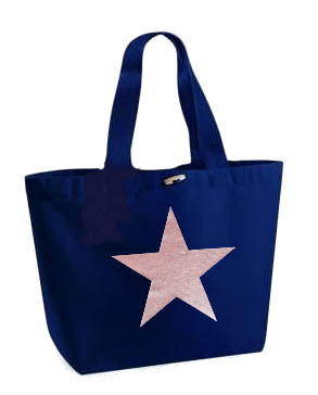 Navy and rose gold bag clearance