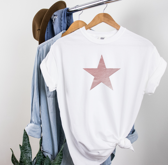 Rose Gold Star. T-Shirt