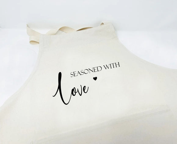 Seasoned with love 100% Cotton Natural Aprons