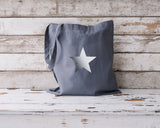 Graphite Grey Organic Tote Bags Star Designs