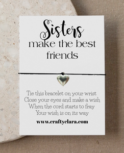 Sisters best friends... Heart Bracelet