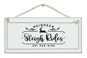 Sleigh Rides. New Christmas sign