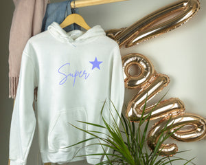 Super star white hoodie