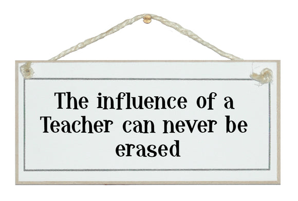 Influence of a teacher...