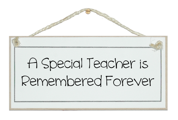 Special teacher remembered...