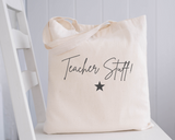Teacher/School theme Natural Tote Bags