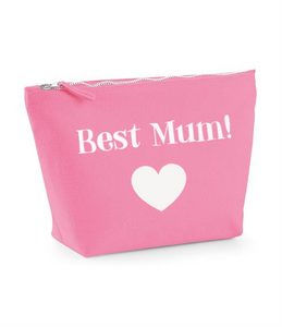 Best Mum & heart design. Make Up Bag