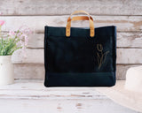 Tulip Illustration design Luxury Jute Shopper Bag