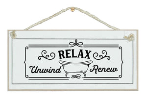 Vintage bathroom sign