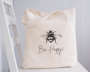 Vintage Bee Happy Tote Bag